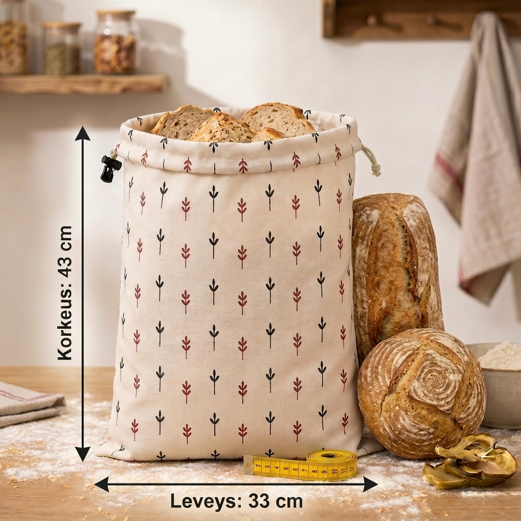 Premium-leipäpussit – 100 % puuvilla ja mehiläisvaha