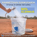 Kannettava vesipumppu: Sarja letkulla ja suuttimilla