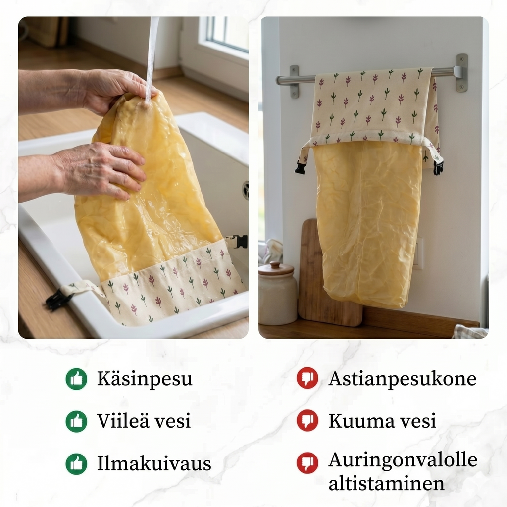 Premium-leipäpussit – 100 % puuvilla ja mehiläisvaha